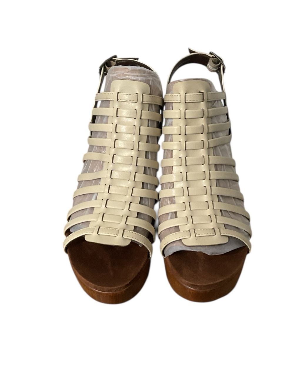 White Mountain “Astonish” Cream Strappy Platform Sandal RT $85 4” Heel - Picture 2 of 10